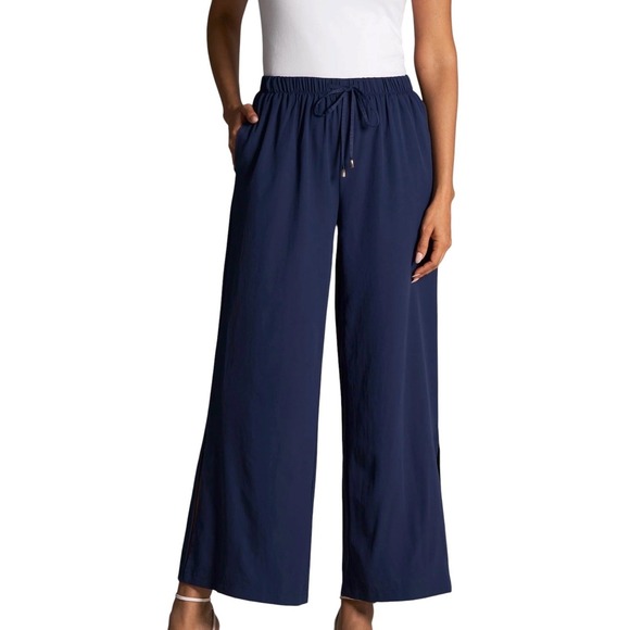 Coolibar Pants - Coolibar NWOT Petra Wide Leg Pants Navy Blue UPF 50+ Sun Protection Womens Size